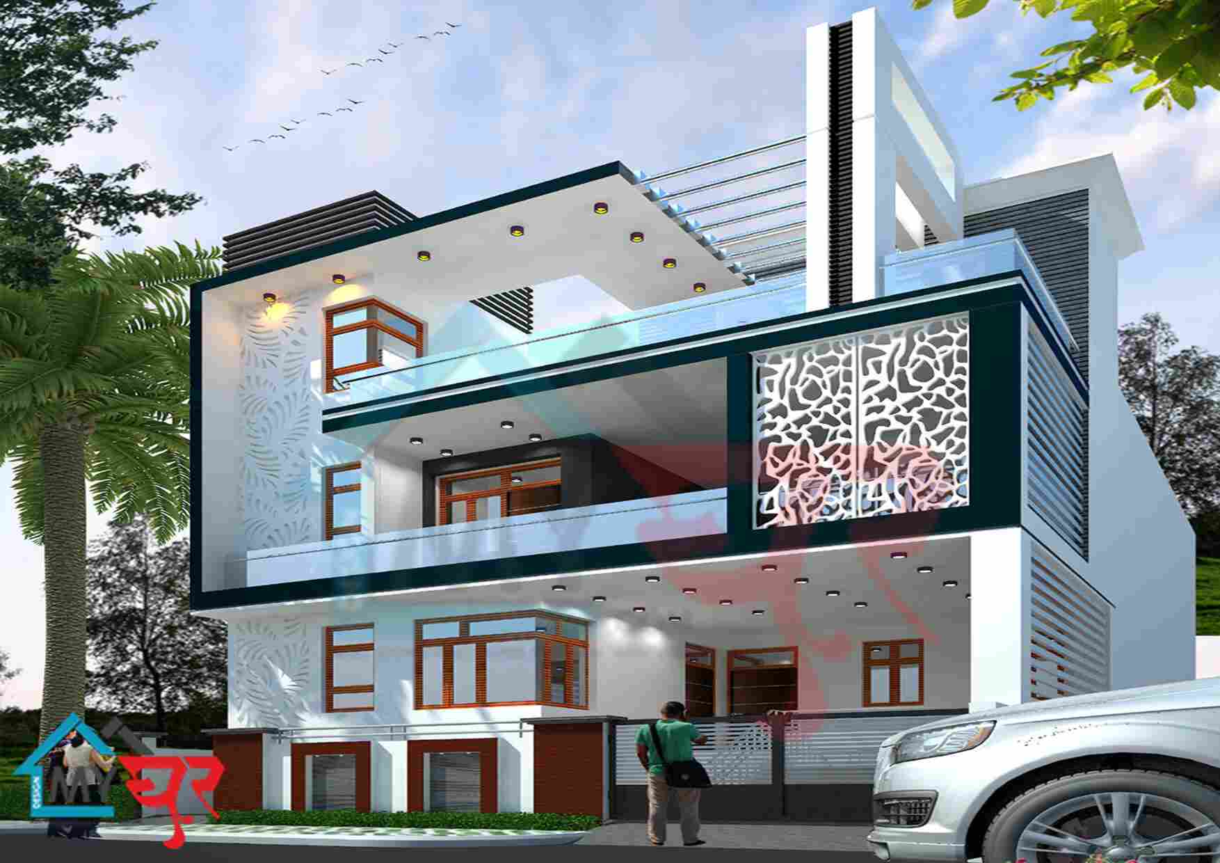 Single Floor House  Front  Elevation  Design East  Facing  