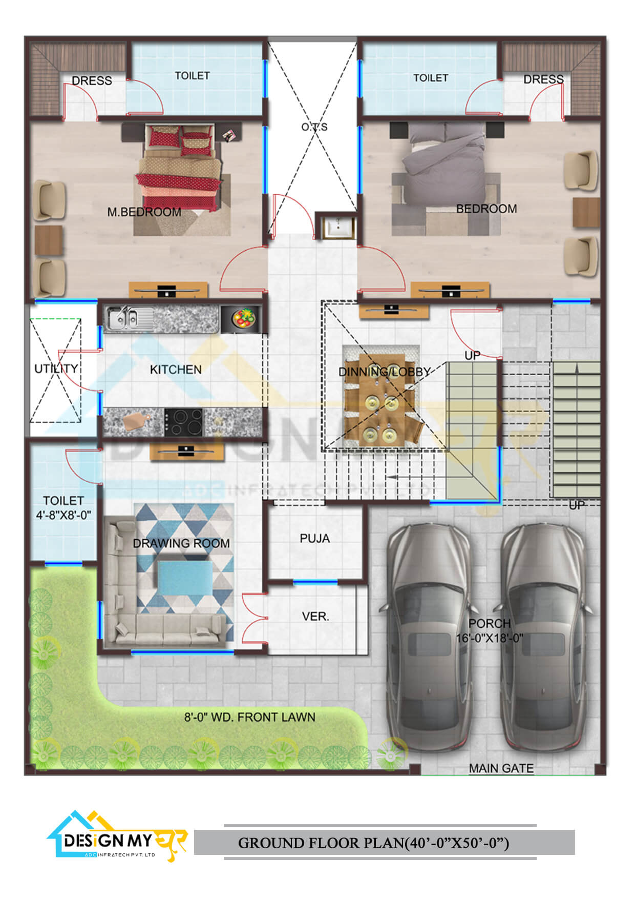 40X50 House Plan East Facing 40X50 House Plan East Facing